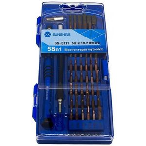 پیچ گوشتی سانشاین مدل ss 5117 مجموعه 58 عددی